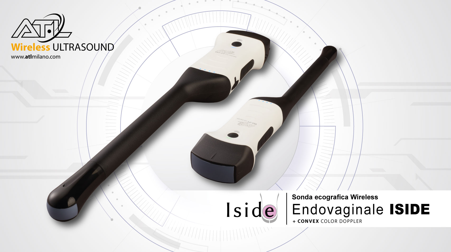 ISIDE -Sonda ecografica Wireless Endovaginale + Convex +Phased Aarray - Color + Power + Doppler PW