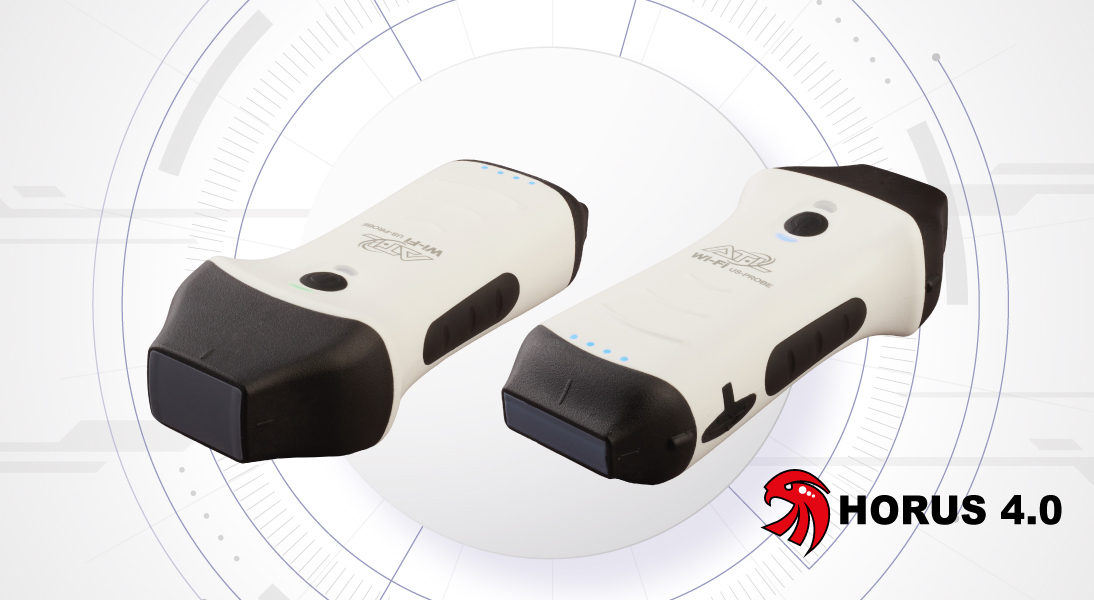 HORUS Ecografo wireless palmare portatile lineare, cardio settoriale wireless ultrasound probe