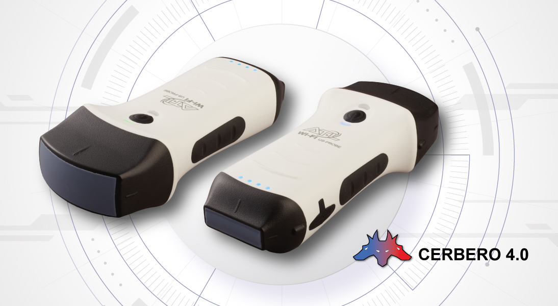 CERBERO Sonda ecografica wireless palmare portatile lineare, convex cardio settoriale wireless ultrasound probe